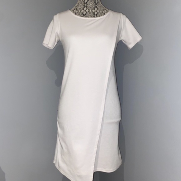 MISSGUIDED Women's Asymmetrical T-Shirt Dress in White (NWOT)│Size Small - Picture 11 of 17